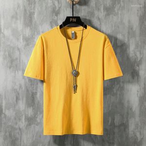 Męskie koszulki Summer Koszulka krótkiego rękawu Mężczyźni proste okrągłe szyję odcinek Solid Top Clothing Trend Tshirt Man Streetwear Brand M-3xl