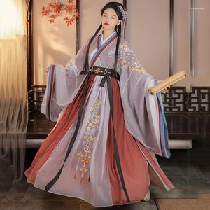 Bühne tragen alte chinesische Kostüme Fee Cosplay Hanfu Kleid für Frauen Vintage Tang-Anzug Prinzessin Kleidung Festival Volkstanz DN5977