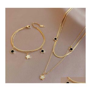 Colares pendentes de aço inoxidável jóias sofisticadas de jóias incorporadas Charms de barreira pingentes de pingentes de pinças para mulheres otlro feminino