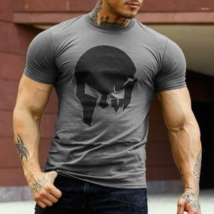 Mens T Shirts 2024 Summer T-Shirt Casual Short-Sleeved Shirt Clothing Streetwear Skull Print Mönster