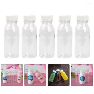 Storage Bottles Storagebottletransparent Drink Withcontainers Pet Water Empty Lids Clear Wide Mouth Caps Bulk Smoothie Carton Juicing