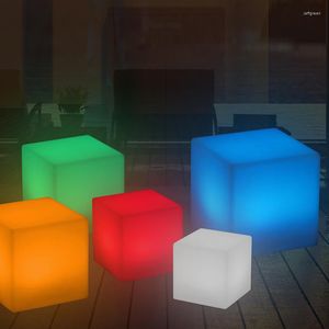 Cubic Light Lawn Lamps Outdoor Garden Indoor Home Floor Lamp Holiday Decoration Luminous Square Pool Children's Toy Lighting
