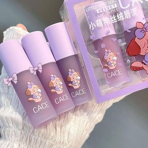 Dudak Parlak Puppy Mat Ruj Tonu Korece Lekesi Uzun Kalıcı Su Geçirmez Kadın Makyajı Külot Olmayan Lipgloss