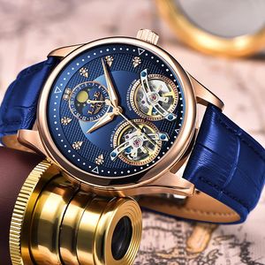 Wristwatches LIGE Men's Watches Mens Top Automatic Mechanical Sport Watch Men Wirstwatch Tourbillon Reloj Hombres 2023