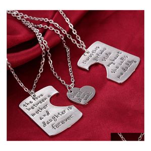 Pendant Necklaces Family Necklace Love Between Mother For Daddys Son Mommy Daddy Drop Delivery Jewelry Pendants Dhfmw