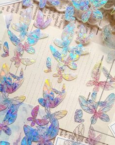 Prezent Vintage Snow Butterfly Błyszcząca taśma PET Waski do tworzenia karty Making DIY Scrapbooking Dekoracyjna naklejka