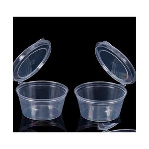 Disposable Take Out Containers Storage Box Case Plastic Sauce Cup With Lid Takeaway Kitchen Organizer Yq00686 Drop Delivery Home Gar Dhiuw