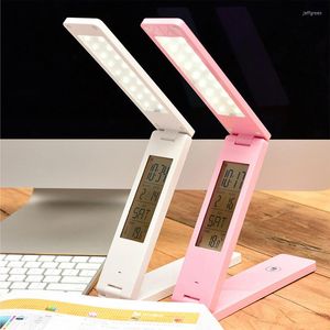 Tischlampen USB 5V wiederaufladbare Schreibtischlampe Student Studie Augenschutz LED Büro Geschenk mit Kalender