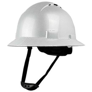 Full Brim Hard Hat -byggnadsarbete Men ANSI Godkänd HDPE Säkerhetshjälm för ingenjör Industrial med 6 poäng justerbar