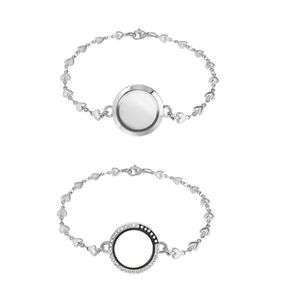 Charm Bracelets Pc Stainless Steel Good Quality DIY Glass Locket 25mm Magnetic /Twisted Bracelet Heart Shape Link
