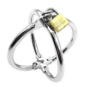 Beauty Items Metal Cross Handcuffs for Woman BDSM Wrist Cuffs with lock key Adults sexy Toys Slave Bondage Restraints