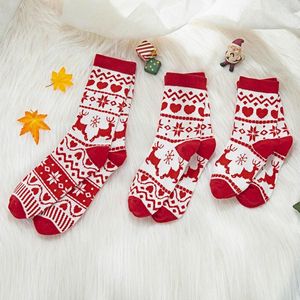 Women Socks 25# Elk Snow Printed Cashmere Sock Bekväm jul Santa Claus Year's Warm Winter Cotton Happy