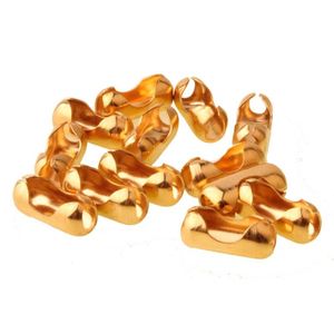 Zincirler 2/3/4/5/6/8/10/12mm 10/20/20/100/100pcs Paslanmaz çelik bilyalı zincir konektörü toka uç boncuklar altın renk DIY bulguları Accessories Chains