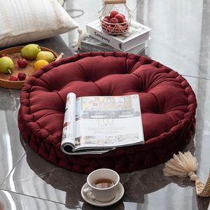 Pillow Velvet Solid Color Thickening Winter Home Sofa Fabric Bay Ins Nordic Window Tatami Meditation Futon