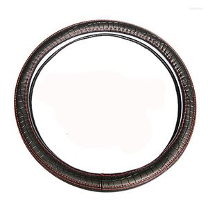 Steering Wheel Covers Cow Leather Universal Car Steering-wheel Cover 38CM Car-styling Auto Anti-Slip Automotive Accessories