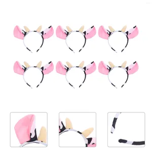 Bandanas Cow Headband Ears Animal Headbands Earhair Horns Halloween Cosplay Costume Giraffehorn Hoop Kids Headwear Plush Women Party