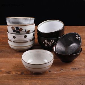 Bowls Japanese-style Ceramic Soup Rice Bowl Instant Noodles Dinnerware Dining Room Restaurant Kitchen Tableware Dessert Salad