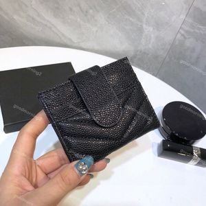 Modische Kartenhalter, Kaviar, Damen-Mini-Geldbörse, Farbe echtes Leder, Kieselstein-Textur, luxuriöse schwarze Geldbörse, Clutch-Taschen