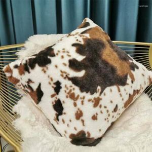 Cuscino Cute Cow Pattern Cover Black White Velvet Case Lovely Animal Art Car Sofa Home Decor