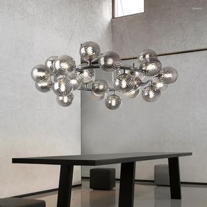 Pendant Lamps Nordic Bubble Ball Chandelier Lighting Home Indoor Chrome For Living Room Decor Hanging Suspension Lamp