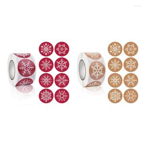 Gift Wrap 68Ue 500-räknar julomslagetiketter Självhäftande tätningsklistermärken Party Supplies