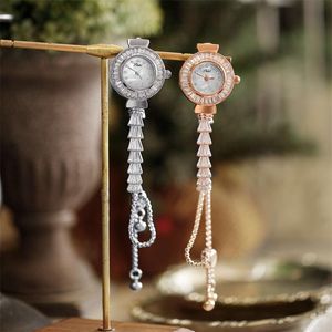 Wristwatches Princess Cake Bracelets Watches For Women Luxury Full Zircons Crystals Jewelry Fashion Thin Wrist Watch Quartz