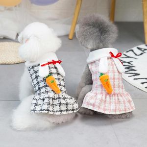 Abbigliamento per cani Luxury Lady Sweet Cat Dress Autunno Inverno Pet Party Wedding Girl Yorkies Chihuahua Puppy Disfraz Perro Skirt Supplies