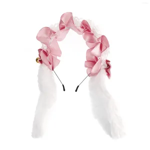 Bandane orecchie Lolita fascia nastro fiocco fermaglio per capelli costume copricapo accessorio per feste anime per le vacanze