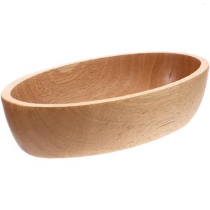 Plates Bowl Tray Wood Fruit Wooden Serving Bowls Plateplates Dishes Holder Decorative Boat Dough Snack Appetizer Storage Home