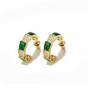 Kolczyki do stadninu najwyższej jakości mikro prepor kryształy w stylu węzła węzeł zielony czerwony czarny biały ceramiczne stadniny dla kobiet biżuteria modowa