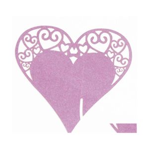 Поздравительные открытки 50шт/лот свадебный стол номер украшения название место место лазерное сердце
