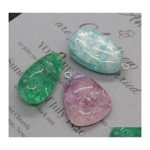 Anhänger Halsketten Hohe Qualität Natürliche Colorf Pop Kristall Exquisite Quarz Mineral Charme Frauen Schmuck DIY Halskette Drop Lieferung Stift Otxq4