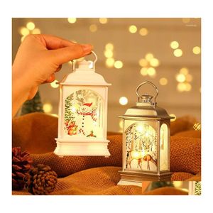 Dekoracje świąteczne dekoracyjne globę śnieżną Latarnię LED wisząca dekoracja świąteczna do wystroju domu upuszczenie dostawy ogrodu świąteczny impreza sup dhiql