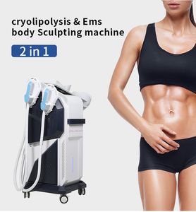 Emslim Cryoterapia Maszyna stymulacji mięśni z RF Zamrożenie tłuszczu Zmniejsz elektrotechnologiczne kształtowanie ciała limfatyczne krio Slim Piękno Eqiupment Salon