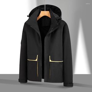 Men's Jackets 2023 Winter Warm Black Grey Cargo Coat Zip Up Jacket For Men'S Thick Brand Classic Casual Parkas