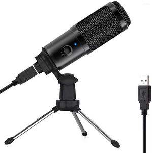 Microphones USB Microphone With Mic Gain 192Khz/24Bit Podcast PC Microfone Youtube Computer Condenser For Recording Gaming Streaming