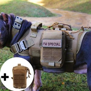 Jaktjackor Army Dog Tactical Vest 1000D Nylon Quick Unlock Waistcoat Outdoor Trainics Tactics Equipment Pet Clothes