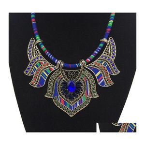 H￤nge halsband chunky haklapp uttalande vridmoment choker bohemia afrikanskt Egypten Tribal K3nd Drop Delivery Smycken Pendants DHL42