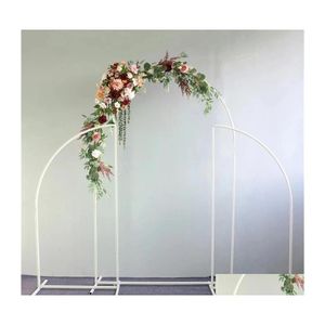 Party Decoration 3pcs Wedding Arch Set Bakgrund Flower Stand Birthday Outdoor Balloon Irregar Shape Drop Delivery Home Garden Fest DH6TG