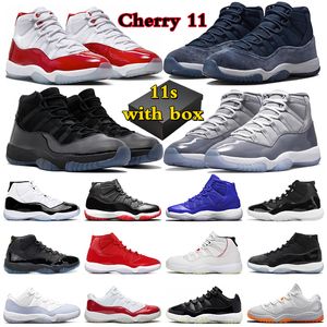 with box Cherry 11 Basketball Shoes 11s Men Women sneakers Midnight Navy Pure Violet Cool Grey Cap and Gown Gym Red jumpman 11 Athletic trainerts sports