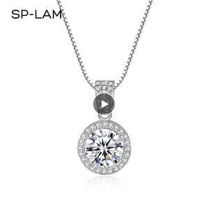 Moissanite Diamond Pendant Necklaces For Women 925 Sterling Silver Luxury Chain Trending Iced Bling Wedding Jewelry