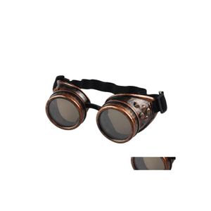 Party Favor Unisex Gothic Vintage Victorian Style Steampunk Goggles Welding Punk Glasses Cosplay Drop Delivery Home Garden Festive S DHIBC