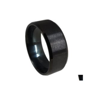 Anelli a grappolo Anello Juchao Uomo Acciaio inossidabile Gioielli neri Anillo De La Bague Anel Drop Delivery Dhyvd