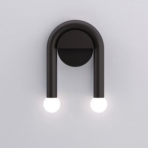 Duvar lambaları monte lamba nordic led ışık dış boynuz sconce ranza yatak lambaları lampen modern çamaşır odası dekor