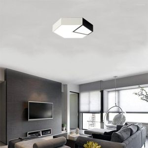 Plafoniere Nordic Creative Simple 24W 11 pollici LED Apparecchio di illuminazione per montaggio a incasso a forma geometrica per la lampada del soggiorno