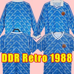 トップ1988 DDR Oberligaレトロサッカージャージ88イーストドイツのスタブナーキルステンフットボールシャツクラシックヴィンテージジャージーサマーアンドレアストムトーマスドールマイロットデフット