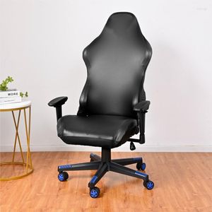 Chair Covers Modern Simple Waterproof Solid Color Elastic PU Electric Racing Cover Office Armchair