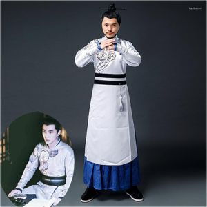 Sahne Giyim Çin Tarzı Hanfu Erkekler TV Film Cosplay Show Antik Kostüm Tang Takım Erkek Robe Oryantal Elbise