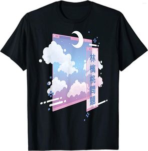 Men's T Shirts 2023 Summer Men T-shirt 80S RETRO VAPORWAVE | Pastell goth mjuk grunge tryckning grafik t-shirts högkvalitativ kläder