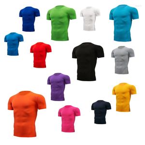 メンズ Tシャツ筋肉ファッションマルチカラーサマー Tシャツプリント半袖ラウンドネックと女性のスポーツ Tシャツ